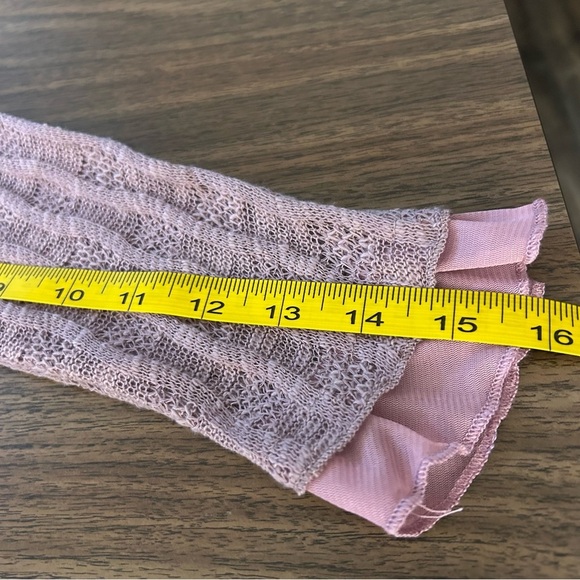 Pretty angel linen blend Elegant Pink Ruffled Women's Top S - Picture 10 of 10